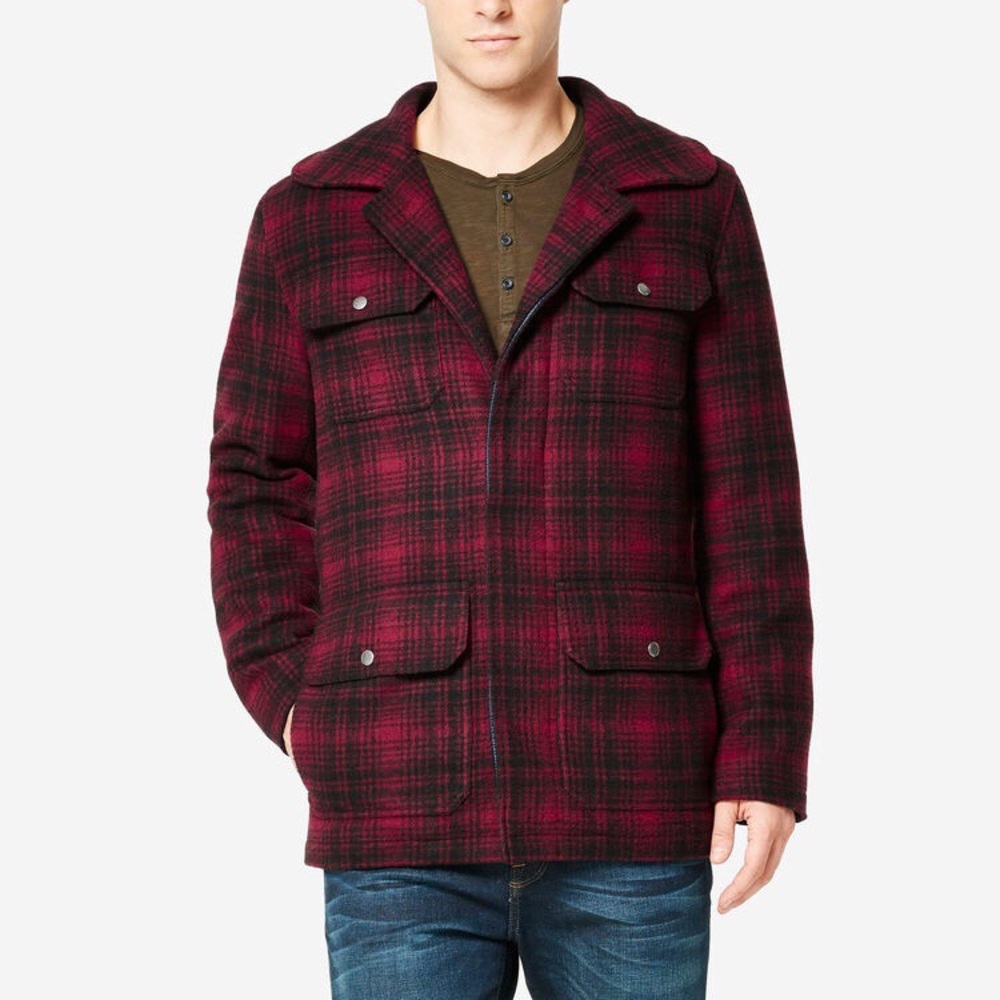 COLE HAAN Plaid Wool Classic Hunter Jacket Size S